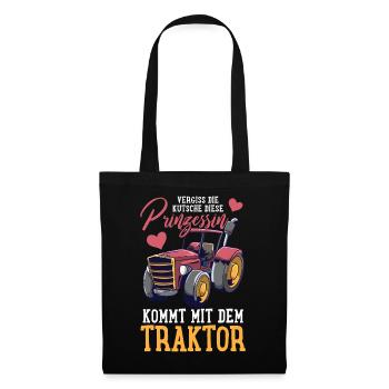 Traktor Landwirtschaft - Stoffbeutel - Schwarz - Vorne