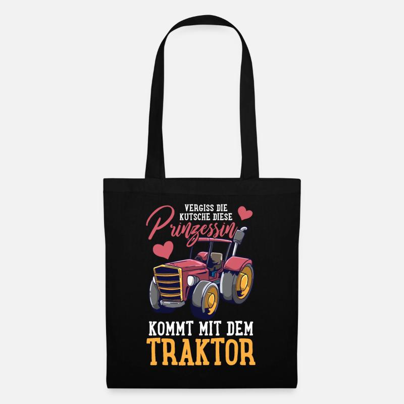 Traktor Landwirtschaft - Stoffbeutel - Schwarz