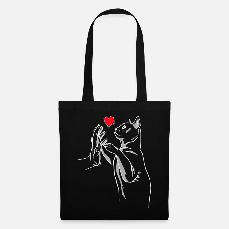 Stubentiger Katze Kater Katzen Miau Katzenliebhabe - Stoffbeutel - Schwarz