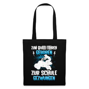 Zum Quad Fahren Geboren Kinder Quad ATV Geschenk - Stoffbeutel - Schwarz - Vorne