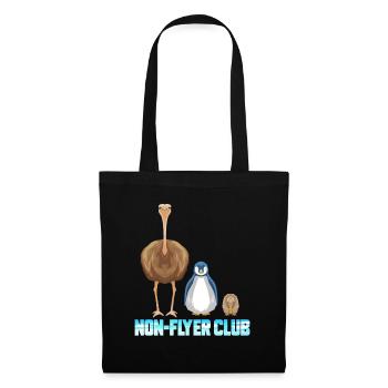 Non Flyer Club - Oiseau d’autruche Pingouin Kiwi Vogel - Sac en tissu - noir - Devant
