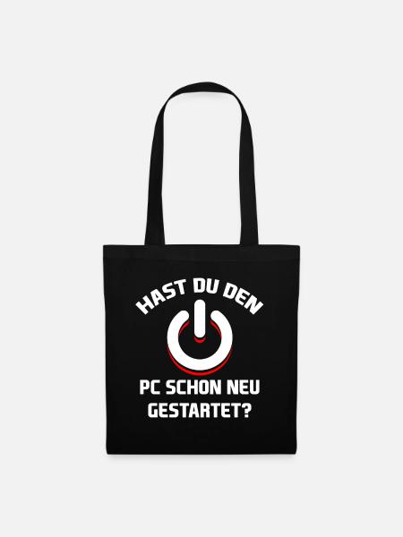 Neustart IT-Abteilung Administrator Geschenk - Stoffbeutel - Schwarz
