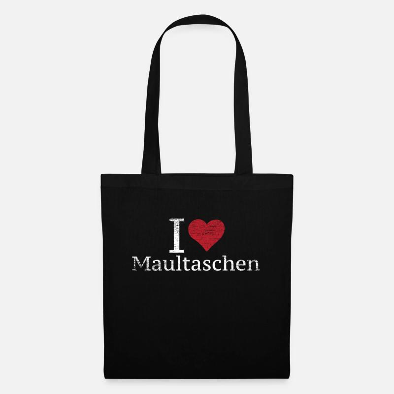 Maultasche-Nudeln - Stoffbeutel - Schwarz