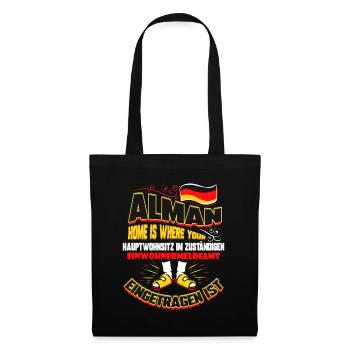 Alman Lustiger Alman Hauptwohnsitz Spruch Geschenk - Stoffbeutel - Schwarz - Vorne