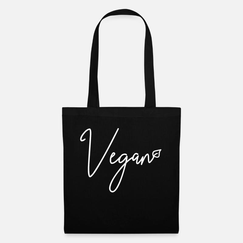 Vegan - Stoffbeutel - Schwarz