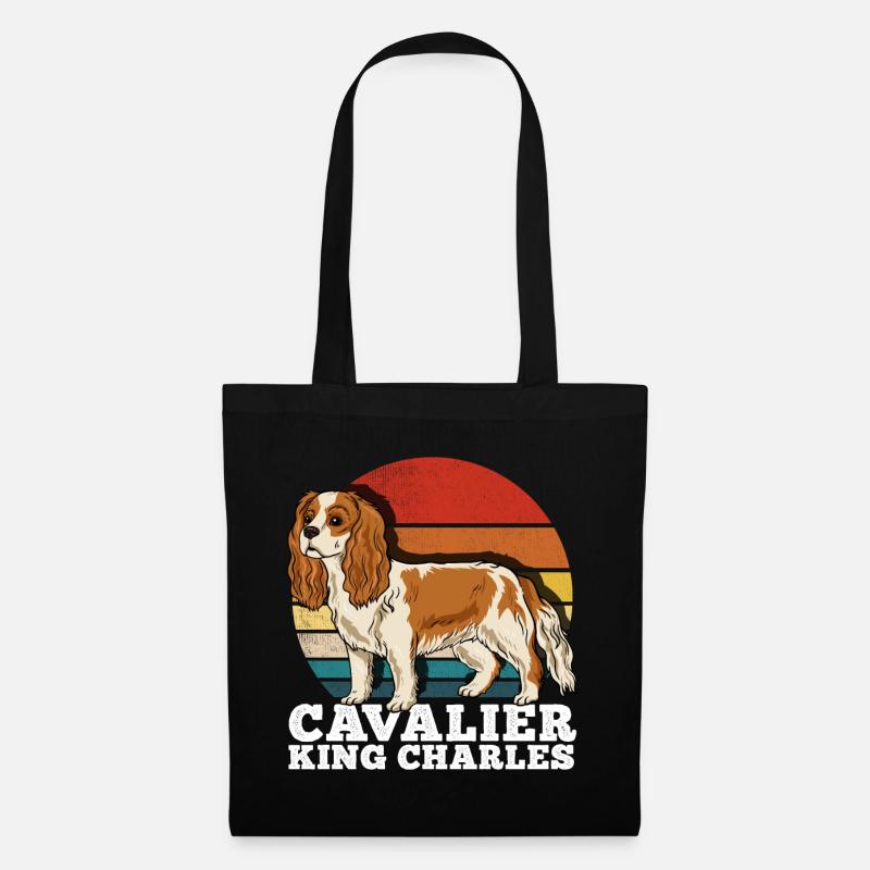 Cavalier King Charles - Stoffbeutel - Schwarz