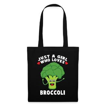 Just A Girl Who Loves Broccoli Gift Vegan - Tote Bag - black - Front