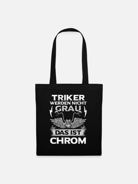 Triker Trike Motorrad Biker Trikes Opa Geschenk - Stoffbeutel - Schwarz