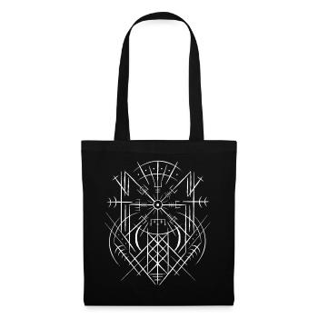 Vegvisir Runic Compass Celts Viking Web Wyrd - Tote Bag - black - Front