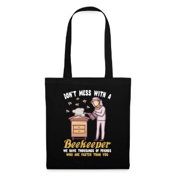 Apiculteur apiculteur abeilles abeilles cadeau - Sac en tissu - noir - Devant