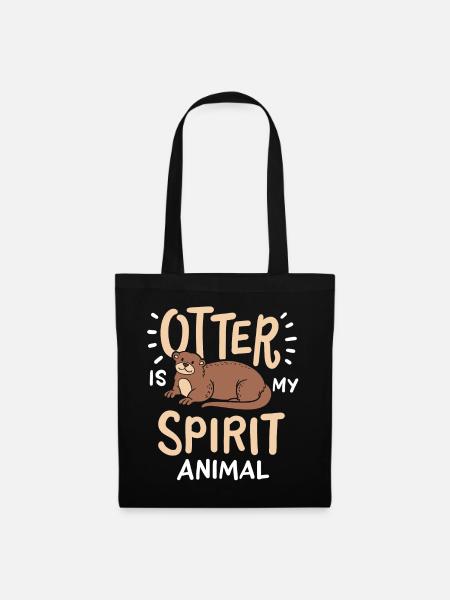 Otter - Stoffbeutel - Schwarz