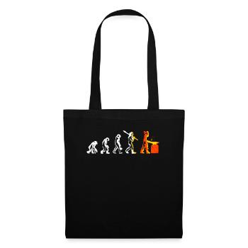 Cadeau de soudeur de métier de métallurgiste Evolution - Sac en tissu - noir - Devant