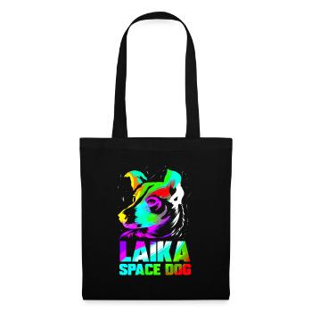 Laika Space Dog Union soviétique Russie Space Travel - Sac en tissu - noir - Devant