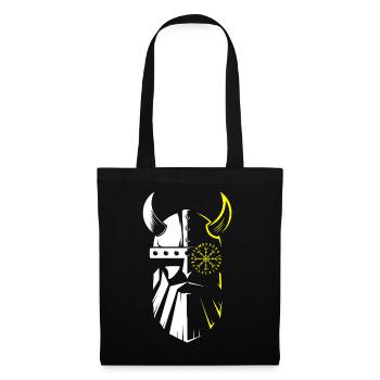 Viking Warrior and Sun Emblem - Tote Bag - black - Front