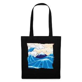 Japanese Big Wave Japan - Tote Bag - black - Front