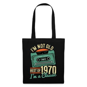Anniversaire 1970 - Sac en tissu - noir - Devant