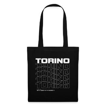 Turin Italie - Sac en tissu - noir - Devant