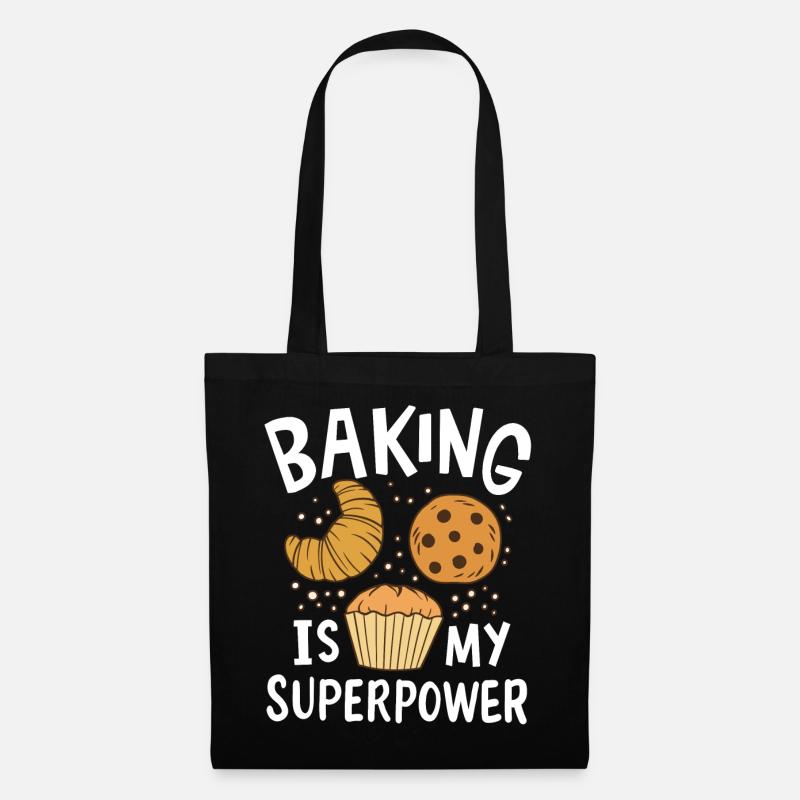 Backen Bäcker - Stoffbeutel - Schwarz