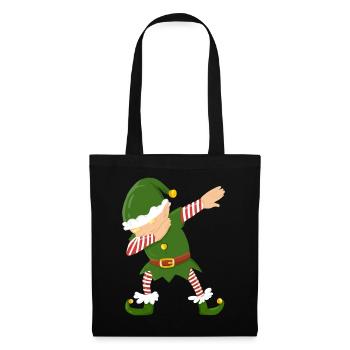 Elf dab tamponnant le cadeau tendance drôle de Noël - Sac en tissu - noir - Devant