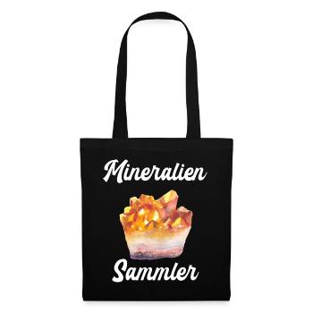 Mineralien Sammler Aquarellkristalle - Stoffbeutel - Schwarz - Vorne