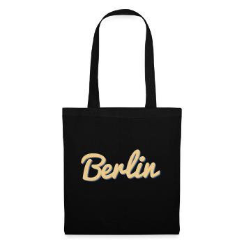 Mot-symbole Berlin Script Vintage - Sac en tissu - noir - Devant