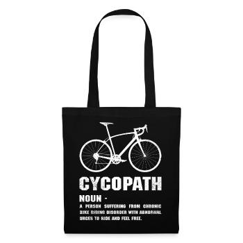 Cyclist Path Bold Bike Art - Tote Bag - black - Front