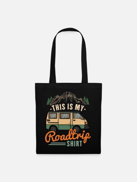 Motorhome Camping Road Trip - Tote Bag - black