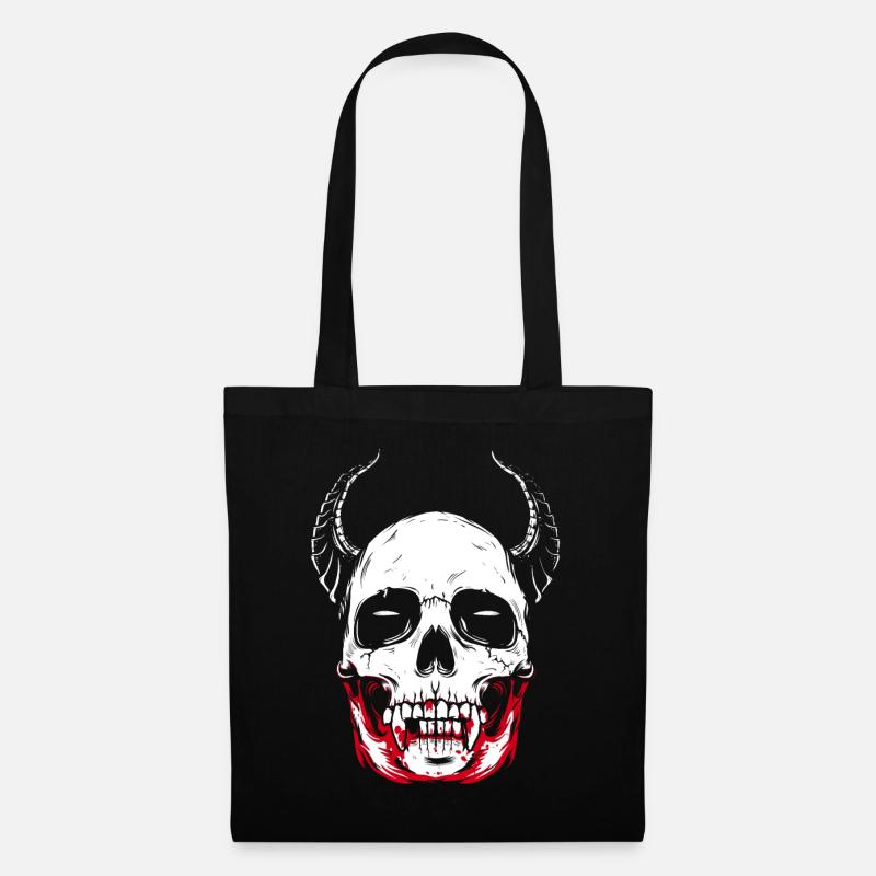 Vampire skeleton horror skull - Tote Bag - black