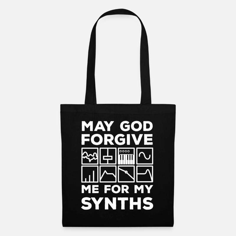 MAY GOD FORGIVE ME FOR MY SYNTHS - Stoffbeutel - Schwarz