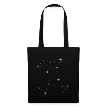 Étoiles étoiles étoiles étoiles - Sac en tissu - noir - Devant