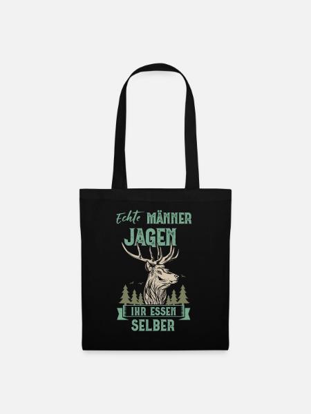 Jäger Männer - Stoffbeutel - Schwarz