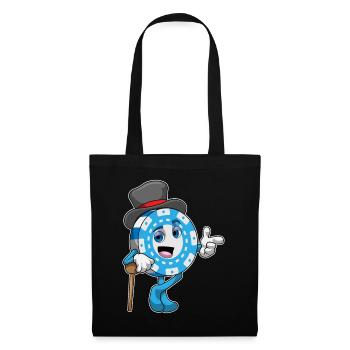 Jetons de poker poker - Sac en tissu - noir - Devant