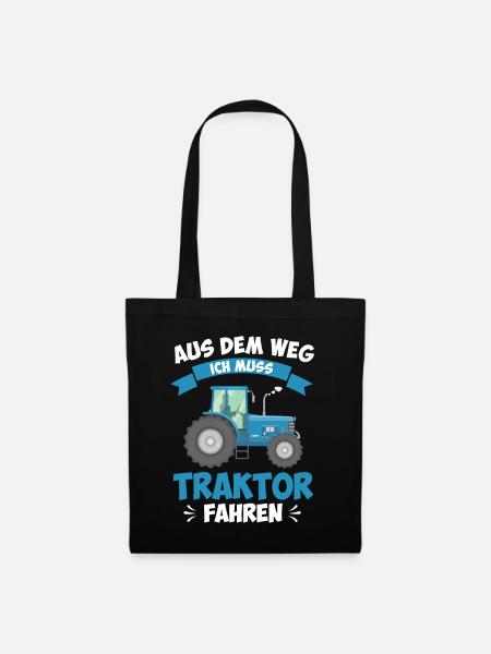 Traktor Schule Kindergeburtstag Mottoparty Idee - Stoffbeutel - Schwarz