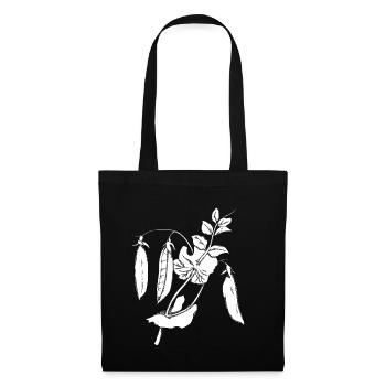 Idée de cadeau Vintage Peas Plant Nature Food - Sac en tissu - noir - Devant