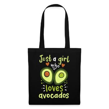 Avocat - Sac en tissu - noir - Devant