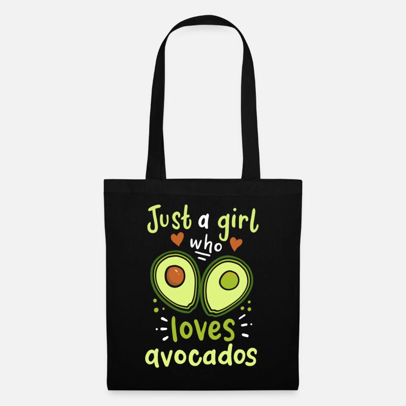 Avocado - Stoffbeutel - Schwarz