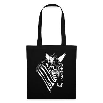 Zèbre - Sac en tissu - noir - Devant