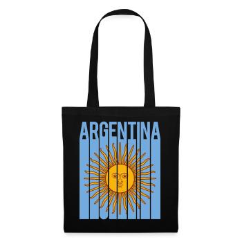 flag of Argentina t-shirt design sol de mayo - Tote Bag - black - Front
