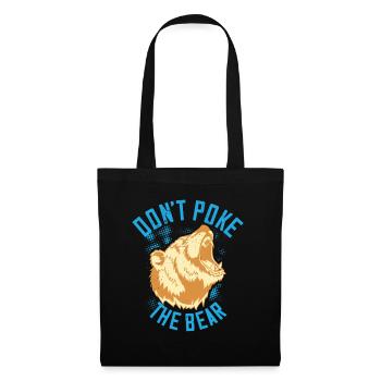 Fort comme un ours - ne pas pousser - Sac en tissu - noir - Devant
