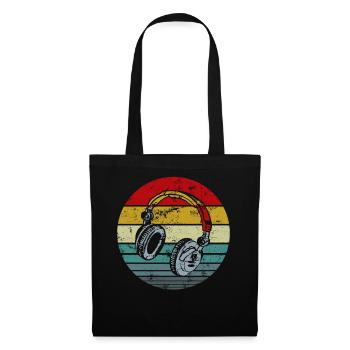 Musikliebhaber Produzent DJ Geschenke Lustige Vintage Retro - Stoffbeutel - Schwarz - Vorne