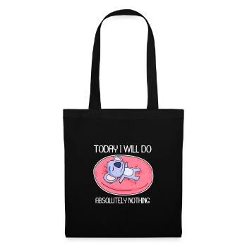 Koala saying funny lazy relax - Tote Bag - black - Front