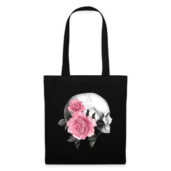 Rose Skull Gothic Design - Tote Bag - black - Front