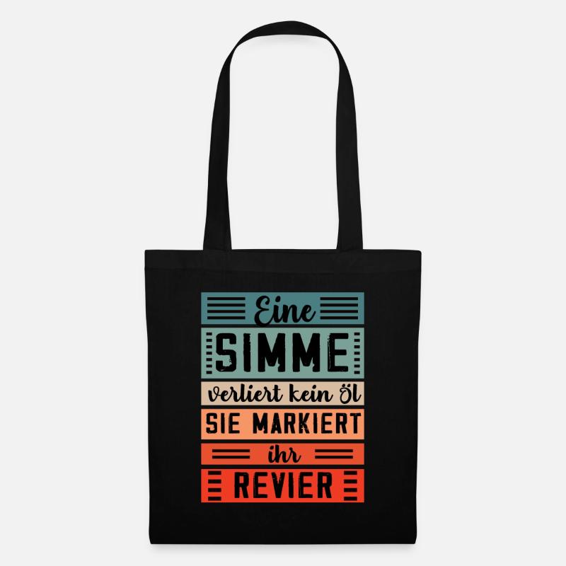 Simson Spruch Simme Moped - verliert kein Öl - Stoffbeutel - Schwarz