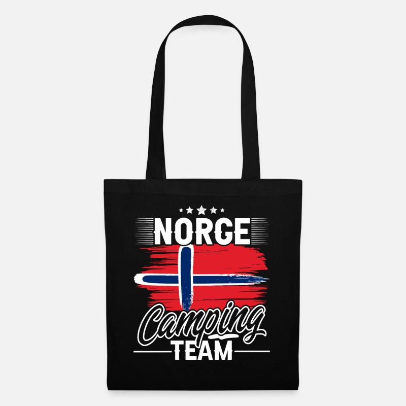 Norwegen Camping Team - Stoffbeutel - Schwarz
