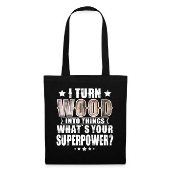 Wood - Tote Bag - black - Front