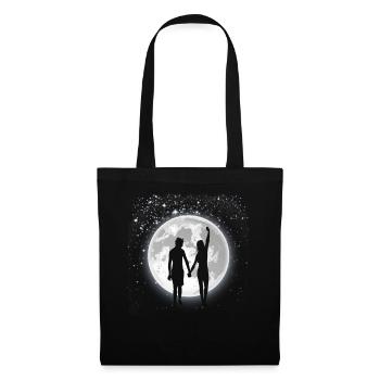 Moon star couple romantic valentines day gift - Tote Bag - black - Front