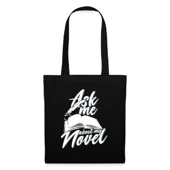 Livre auteur écrivain romancier cadeau - Sac en tissu - noir - Devant