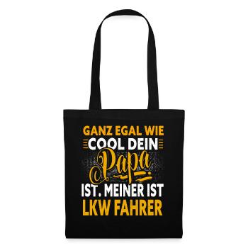 Papa Lkw Fahrer - Stoffbeutel - Schwarz - Vorne