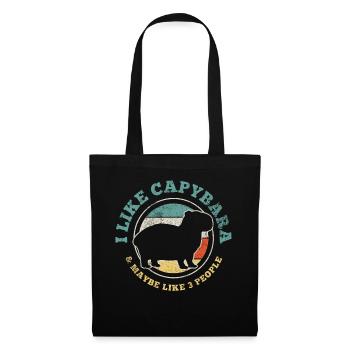 Capybara Introvert Retro Vintage - Tote Bag - black - Front