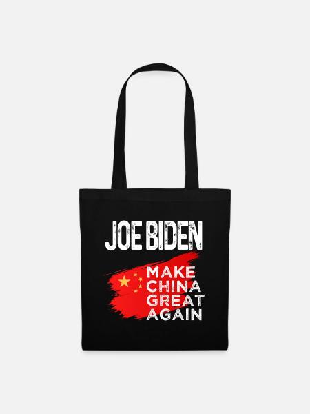 Make China Great Again Funny Quote Joe Biden - Stoffbeutel - Schwarz